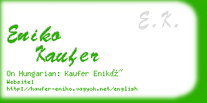 eniko kaufer business card